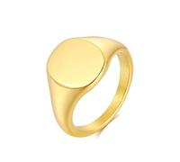 Beydodo Anelli da donna in acciaio inox, personalizzabili, 12 mm, rotondi, anelli dell'amicizia, per partner, anelli da donna, oro e argento, 14 (17,2), Metallo non prezioso, Nessuna pietra preziosa