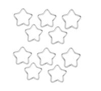 Beydodo Anello da naso da uomo 20 G, anelli da naso da donna in acciaio chirurgico, 10 pezzi, orecchini a elica da donna a forma di stella rotonda 8 mm, Acciaio inossidabile, Nessuna pietra preziosa