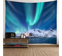 Beydodo Arazzo da parete, 350 x 256 cm, motivo natura alba sulla spiaggia, decorazione da parete per cameretta dei bambini, camera da letto