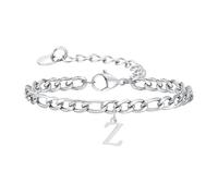 Beydodo Bracciale da uomo in acciaio inox, 23 cm, con ciondolo, 26 lettere dalla A alla Z, braccialetto dell'amicizia personalizzato, per uomini, 5.5mmx23cm, Acciaio inossidabile, Nessuna pietra