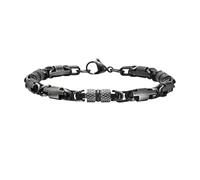 Beydodo Bracciale da uomo in acciaio inox, bracciale con charm, nero, oro, argento anticato, 20 cm, 6 mm, bracciale dell'amicizia personalizzato, per uomini, 6mmx20cm, Acciaio inossidabile, Nessuna