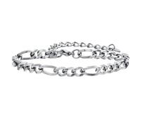 Beydodo Bracciale da uomo in acciaio inox, braccialetto charm argento oro, 21/23 cm, 5,5 mm, braccialetto dell'amicizia personalizzato per uomini, 5.5mmx23cm, Acciaio inossidabile, Nessuna pietra