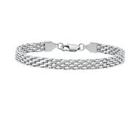Beydodo Bracciale da uomo in acciaio inox, oro, argento, nero, 17/19/21 cm, 6 mm, per partner e uomini, 6mmx17cm, Acciaio inossidabile, Nessuna pietra preziosa