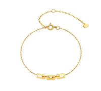 Beydodo Bracciali da donna, in acciaio inox placcato oro, sottile, con geometria, braccialetto personalizzato da donna, oro, 21 cm