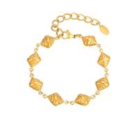 Beydodo Bracciali in acciaio inox oro, bracciale da donna placcato oro, per vacanze con conchiglia marina conchiglia d'acqua goccia a croce braccialetto charm braccialetti personalizzati per donne