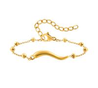 Beydodo Charms, bracciale da donna in acciaio inox placcato oro con geometria, braccialetto dell'amicizia, braccialetti personalizzati da donna, oro, 21 cm