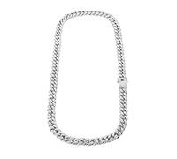 Beydodo Collana Catena Cubana Diamanti 75 cm, Collana Catena Placcata Oro 1.2mm Larghezza Collane Uomo Diamanti