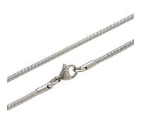 Beydodo Collana Catena Serpente Acciaio 65 cm, Collana Lunghe Uomo 2.4mm Larghezza Collane Catena Fai da Te