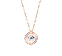 Beydodo Collana da donna 45 cm con ciondolo, collana in oro rosa 750 585 375 stelle e cerchio con moissanite collana da sposa per donne, Moissanite