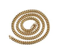 Beydodo Collana da uomo in acciaio inox 41-76 cm, 6-22 mm, collana a maglia barbazzale Cuban Chain Hip Hop, senza ciondolo, collana dell'amicizia, oro, 6MMx71CM, Acciaio inossidabile, Nessuna pietra