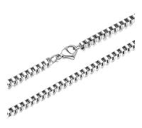 Beydodo Collana Veneziana Uomo 80 cm, Collana Acciaio Inossidabile Uomo 3mm Larghezza Collane Catena Fai da Te