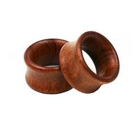 Beydodo Dilatatore Lobo 16mm, Tunnel Piercing Legno 2 Pezzo Brown Orecchini Uomo 5/8 inch