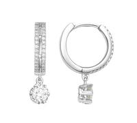 Beydodo Orecchini da donna 750 585 375 in oro bianco, con fiocco di neve da 0,45 carati, metallo prezioso, Diamante