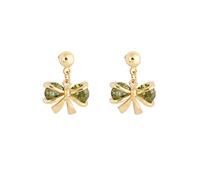 Beydodo Orecchini da donna in oro 750, orecchini pendenti con nodo granato moissanite rubino orecchini matrimonio sposa senza nichel, Granato