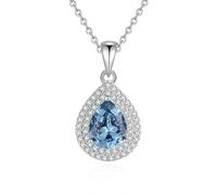 Beydodo Rubin 750 585 375 - Collana da donna in oro da 45 cm, ciondolo a forma di trofeo con spinello e moissanite da 2,5 carati, Erstellter Rubin, metallo prezioso, Moissanite Rubino creato