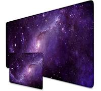 Beydodo Tappetino per mouse XXL, 900 x 400 x 3 mm, migliora il gioco e l'ufficio, precisione e velocità - lavabile per computer, tastiera, nebbia planetaria viola