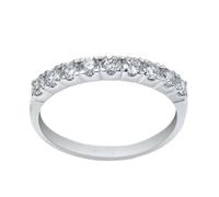 Beydodo Trauring - Anello da donna in oro bianco 375, 585, 750, 2,3 mm, con diamante da 0,36 carati, misura 49-65, 13 (16,9), metallo prezioso, Diamante