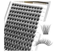 BEYELIAN Ciuffi di ciglia, ciuffetti di estensioni per ciglia a ciuffetto a D, extension per ciglia sottili naturali, ciuffi di ciglia, ciglia singole da 10-16 mm, ciglia fai da te a casa