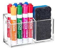 BEYGORM Supporto magnetico cancellabile a secco per lavagna bianca, portapenne magnetico in acrilico antiscivolo per frigorifero, organizer per armadietti per lavoro, accessori per armadietti,