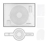 Beylce Grande Spianatoia Per Impastare Silicone 70 X 50cm, Tappetino In Silicone Per Impastare Forno, Spianatoia Silicone Per Pasta, Pizza, Pasticcino(3 Raschietti + 1 Riutilizzabile Cinghie Pane)