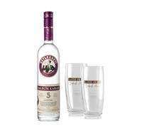 Beylerbeyi - Confezione da 1 bottiglia di Kalecik Karasi 100cl + 2 bicchieri da raki in omaggio - Brandy turco aromatizzato all'anice - 100% uva fresca - senza zuccheri aggiunti - tripla distillazione