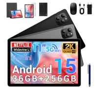 BEYNIVAN Tablet Android 15-11 Pollici Tablet in Offerta con Octa Core T615,36GB RAM + 256GB ROM (2TB TF), 5G WiFi,Gemini AI,Widevine L1,8000mAh,18W,Foto AI 16MP+8MP, TÜV, GPS,con Tastiera+Mouse,Grigio