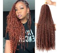 Beyond Beauty Passion Twist Hair 6Pack Water Wave Crochet Hair Pre-Looped Long Bohemian Crochet Braids Hair for Black Woman Synthetic Curly Hair Extensions for Braiding Hair(Tbug)