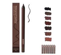 Beyond Draw Eyeliner, 24 Hr Waterproof Eyeliner Duo Sharpenable Eye Pencil, 2 in 1 Eyelinerand Eyebrow Pencil, No Smudging, Fading, Smooth and Easy to Color (Graphite)