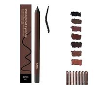 Beyond Draw Eyeliner, 24 Hr Waterproof Eyeliner Duo Sharpenable Eye Pencil, 2 in 1 Eyelinerand Eyebrow Pencil, No Smudging, Fading, Smooth and Easy to Color (Black)