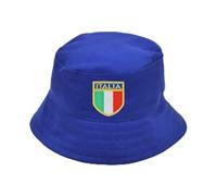 Beyond Happy Cappello da pescatore italiano, tradizionale bandiera italiana, blu, resistente, in cotone, design unisex, supporto per calcio, olimpici e rugby, Multicolore, Etichettalia unica