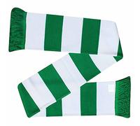 Beyond Happy Sciarpa tradizionale da bar, verde e bianca per tifosi di calcio, rugby e sport, Verde e bianco., Taglia unica