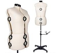 Beyond Your Thoughts Manichino femminile regolabile con 13 quadranti, per cucito, sartoria, esposizione, costumi, beige, per 14-20