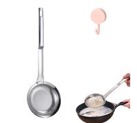 Beyonddraw Fine Mesh Stainless Steel Colander Spoon, 304 Stainless Fine Mesh Strainer with Handle, Sieve Fine Mesh Stainless Steel for Oil Filter Skimming Grease and Foam (L)