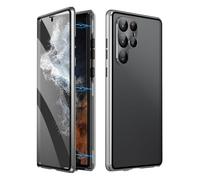 Beyonddraw Magnetic Tempered Glass Double-Sided Phone Case for Samsung, Beyond Draw Phone Case, Anti-Peep All-Round Protection & Anti-Drop (S24 FE,Silver)