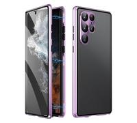 Beyonddraw Magnetic Tempered Glass Double-Sided Phone Case for Samsung, Beyond Draw Phone Case, Anti-Peep All-Round Protection & Anti-Drop (S9 Plus,Purple)