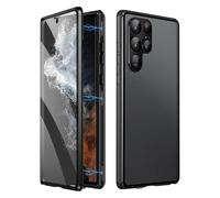 Beyonddraw Magnetic Tempered Glass Double-Sided Phone Case for Samsung, Beyond Draw Phone Case, Anti-Peep All-Round Protection & Anti-Drop (S23 PLUS,Black)