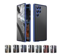 Beyonddraw Privacy Magnetic Tempered Glass Double-Sided Phone Case for Samsung, Beyond Draw Phone Case, Anti-Peeping Magnetic Tempered Glass Double-Sided Phone for S21-25 (S23FE,BlueHD)