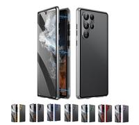 Beyonddraw Privacy Magnetic Tempered Glass Double-Sided Phone Case for Samsung, Beyond Draw Phone Case, Anti-Peeping Magnetic Tempered Glass Double-Sided Phone for S21-25 (S21plus,SilverHD)