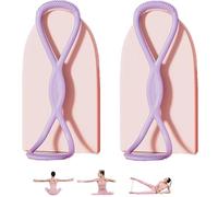 Beyonddraw Resistance Bands,Occasionalous Resistance Bands, Figure 8 Exercise Bands for Women Men, Home Fitness Portable Elastic Pull Bands for Yoga, Pilates (Purple+Purple,15+25lb)
