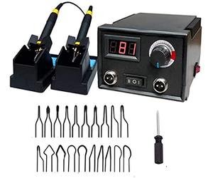 Beyondlife 60W Pirografo Professionale Kit per Pirografia a Legna Kit di Attrezzi per Bruciare il Legno, Doppia Penna Regolabile Digitale, con 20 Punte a Filo