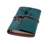 BEYONG Diario in pelle per donne e uomini, quaderni vuoti per scrivere e disegnare, diario ricaricabile, album per schizzi, album fotografico, regalo per adolescenti, ragazze e ragazzi (blu, 16,5 x
