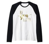 Beyoutiful Be You Tiful Mindfulness Yoga Beautiful Donne Maglia con Maniche Raglan