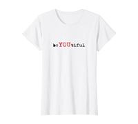 BeYouTiful - Bellezza Ispirata alla Bellezza e alla gentilezza Maglietta con Stampa Grafica Economica, Donna, Bianco, S