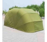 BEYSG Tenda da garage automatica per auto mobile con telecomando, in acciaio inox, pieghevole, per parcheggio, resistente (grigio, 5,9 x 2,7 m)