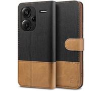 BEZ Cover per Redmi Note 13 Pro Plus 5G, Custodia per Portafoglio Xiaomi Redmi Note 13 Pro Plus 5G Protettiva in Tela e PU Pelle Portafoglio Flip Cover con Chiusura Magnetica, Nero
