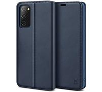 BEZ Cover per Samsung Galaxy S20 FE 5G, Custodia Compatibile per Samsung Galaxy S20 FE 5G, Protettiva Portafoglio in Pelle con Porta Carta di Credito, Kick Stand, Chiusura Magnetica, Blu Navy