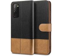 BEZ Cover per Samsung S20 FE, Custodia per Portafoglio Samsung Galaxy S20 FE 5G Protettiva in Tela e PU Pelle Portafoglio Flip Cover con Chiusura Magnetica, Nero