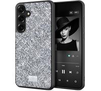BEZ Cover per Samsung S25 Scintillio Glitter, Custodia per Samsung Galaxy S25 della serie Bling & Co., Custodia protettiva Sparkle Diamond Crystal Bling Case, Argento Scintillante