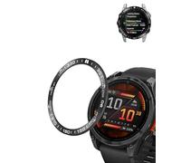 Bezel per Garmin Fenix 8, 51 mm, smartwatch, anello di protezione in acciaio inox Yystao, contagiometro intercambiabile, resistente ai graffi Bezel Styling Lunetta, colore bianco e nero