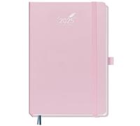 BEZEND Agenda 2025 A5 in Italiano | Agenda Settimanale con Carta da 120 g/m² e Pagine di Note Punteggiate,14,8 x 21,5 cm Copertina Rigida - Rosa